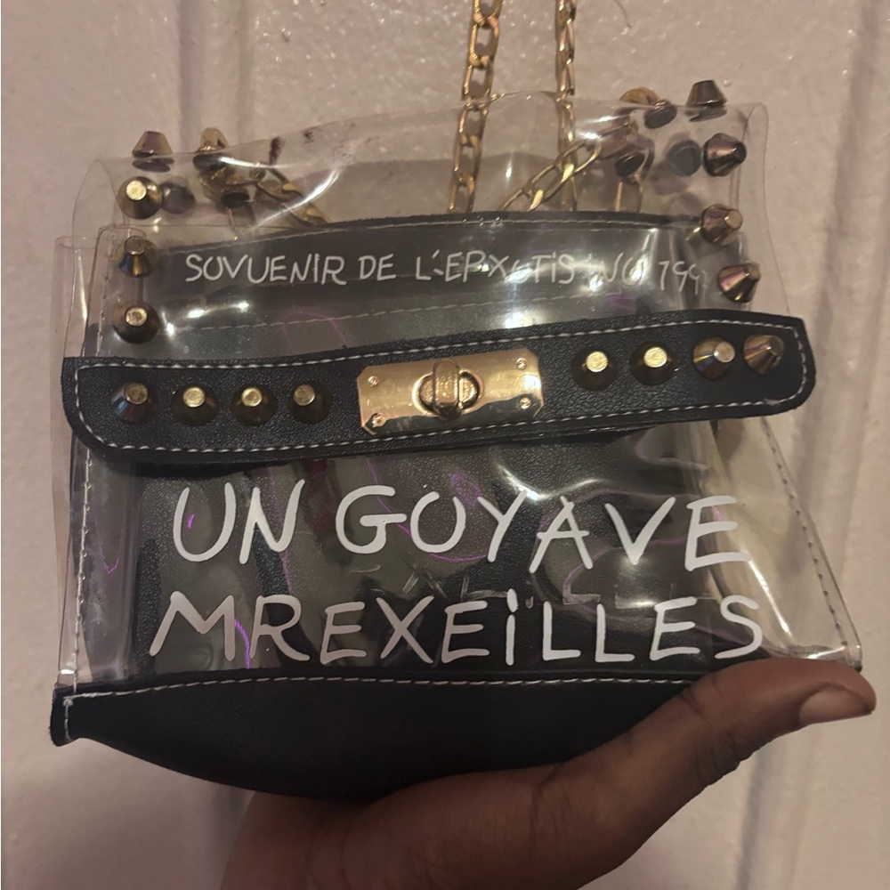 Transparent Studded Handbag